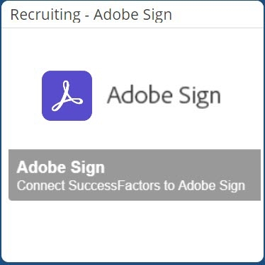 Adobe Sign Tile