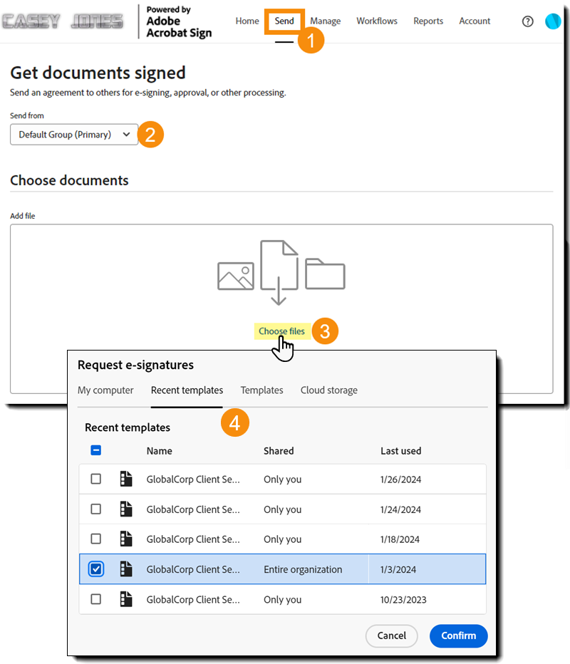 Request signatures from others