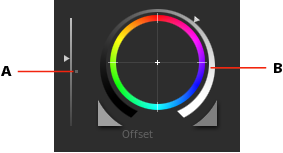 Hue control tool in Offset color wheel