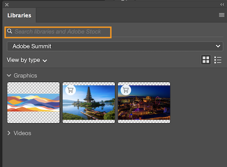 CCT Pro-Search for Stock assets in the search bar CCT Pro-Search for Stock assets in the search bar