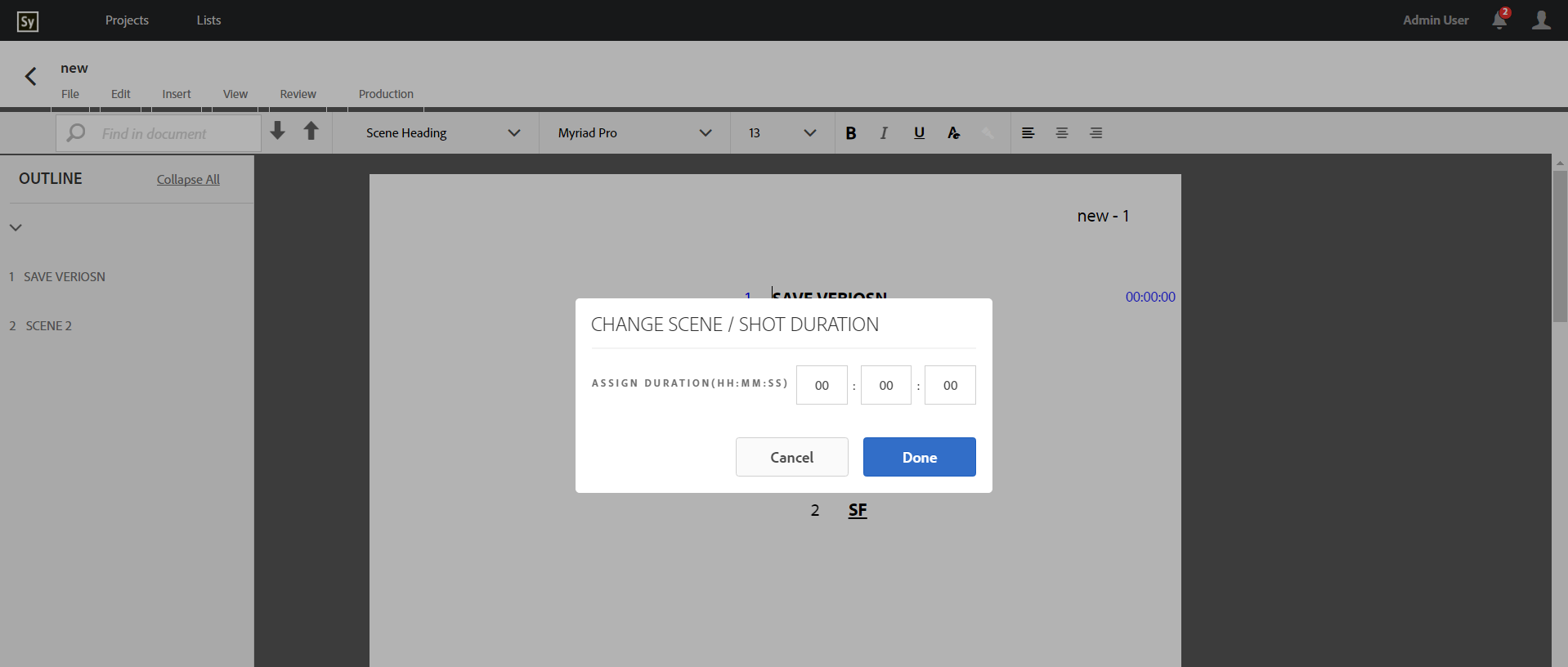 Create Shooting Scripts