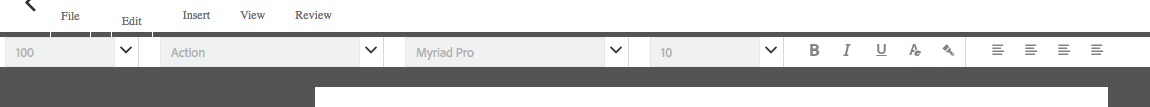 formatting toolbar formatting toolbar