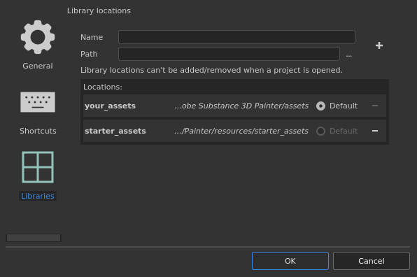 Libraries configuration | Substance 3D Painter