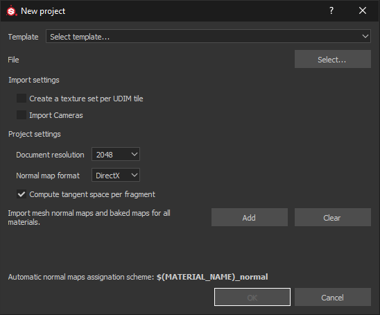 Substance Painter Creating A Project