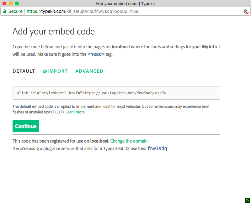 Instructions for using the JavaScript embed code