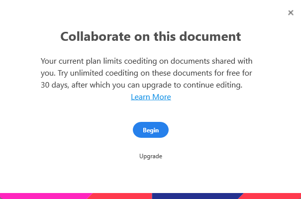 coedit_documentssharedwithyou Click Begin to start