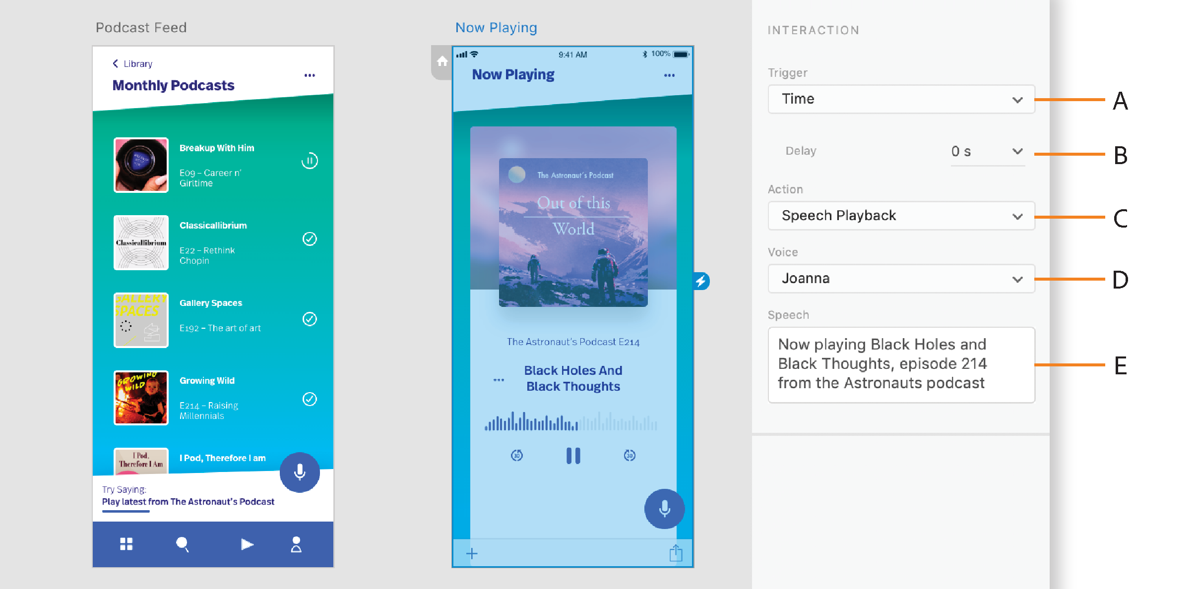 Using voice commands in XD