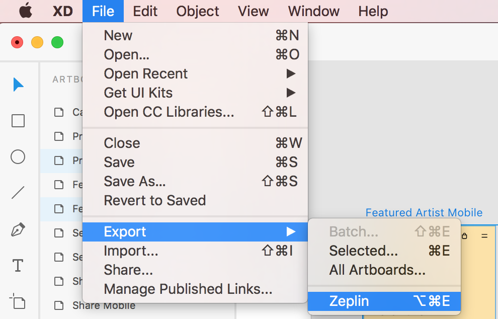 Exporting assets to Zeplin Exporting assets to Zeplin