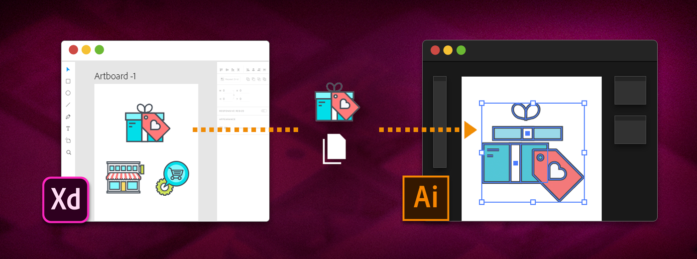 Vector content to Illustrator