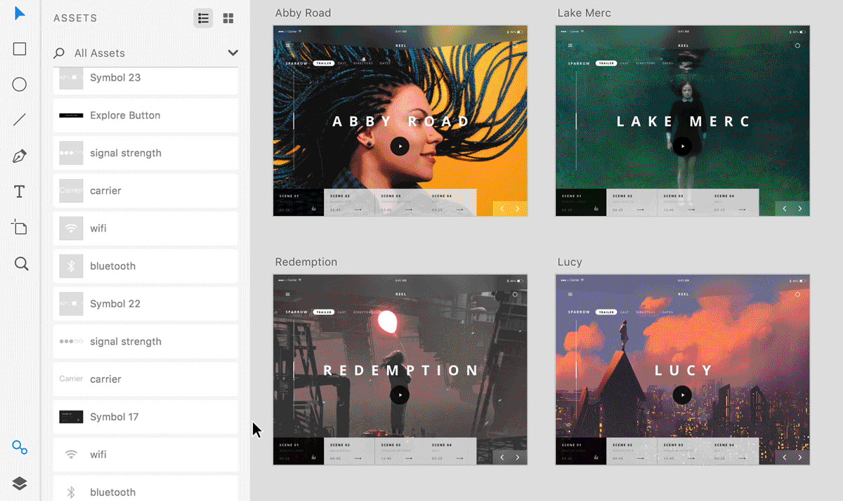 Reorder assets
