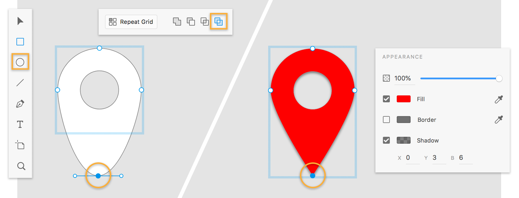 How To Create A Map Pin Icon Adobe Xd Tutorials