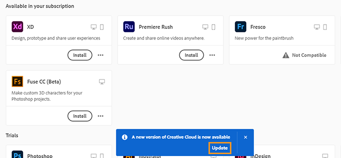 Click Proceed to execute pending updates