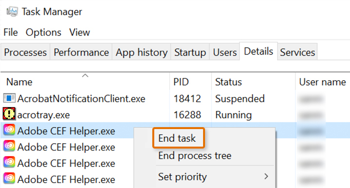 adobe cef helper appears twice task manager