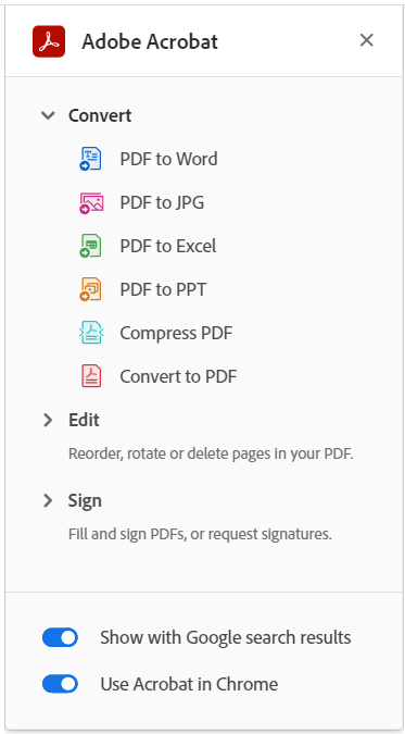 Herramientas de Adobe Acrobat Online