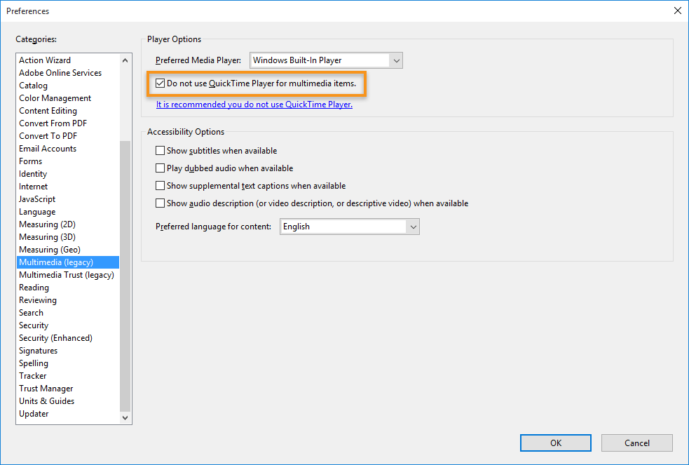 Compatibilidad con QuickTime eliminada en Windows