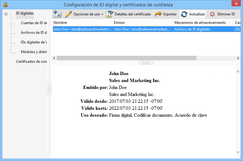 ¿Cómo firmar un PDF digitalmente? 8 Se ha creado el ID