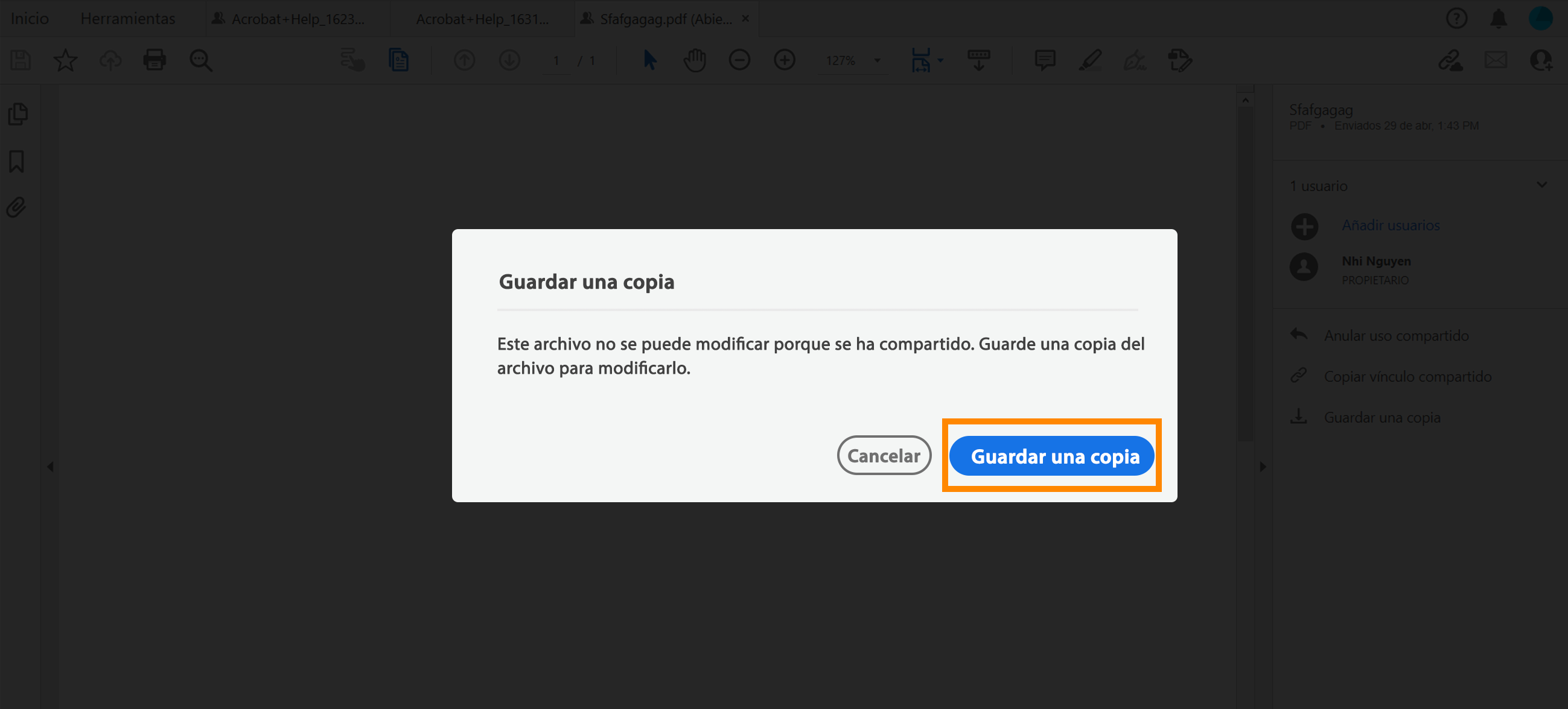 Guardar una copia para modificar el archivo