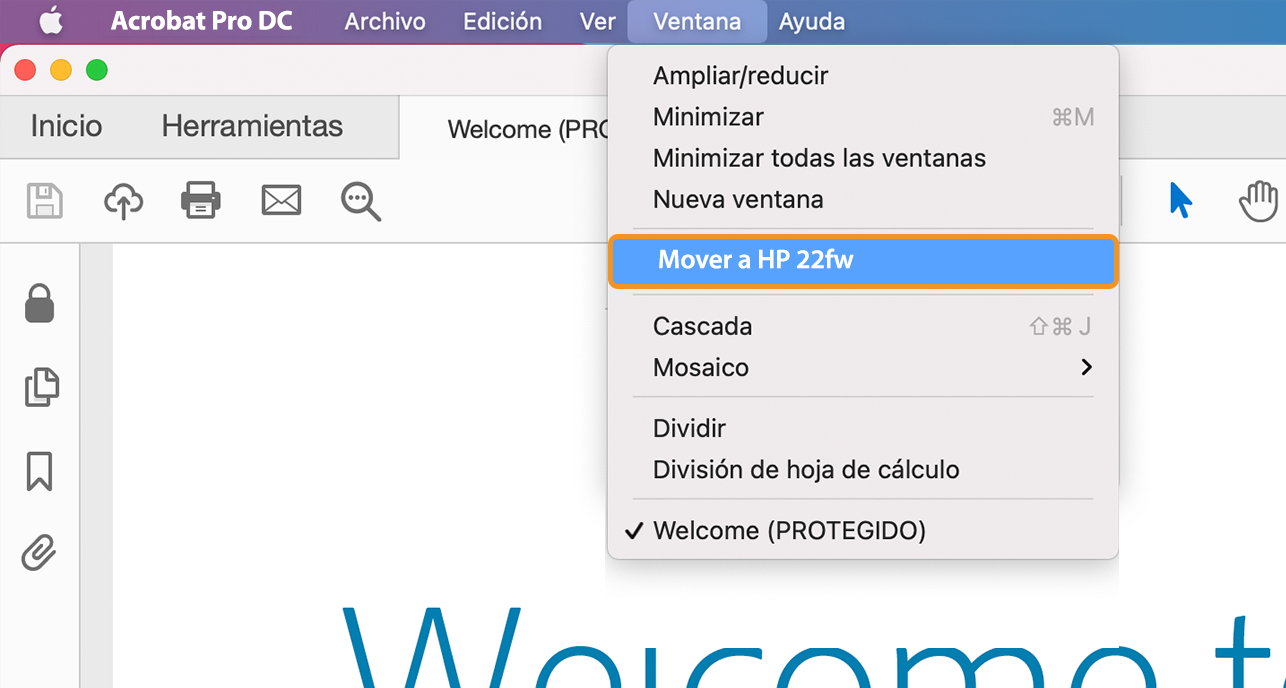 Trasladar Acrobat a una segunda pantalla
