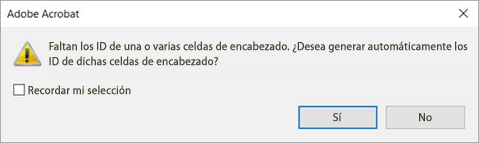 Generar automáticamente los ID de encabezado