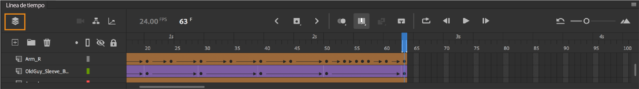 Vista de varias capas