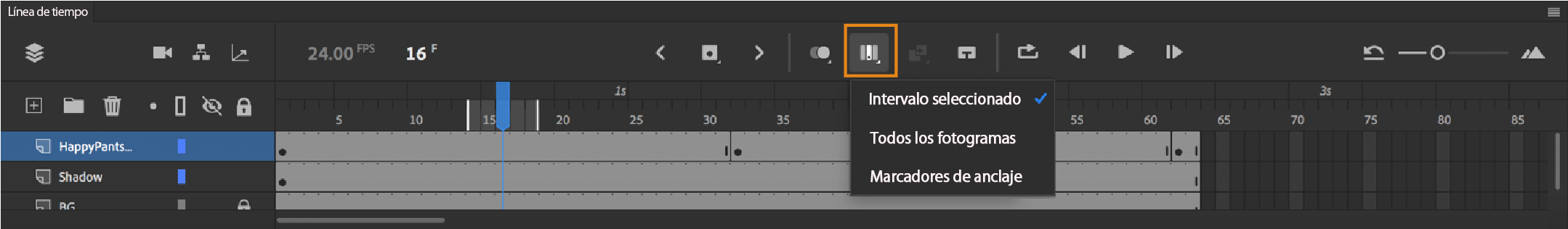 Editar varios fotogramas