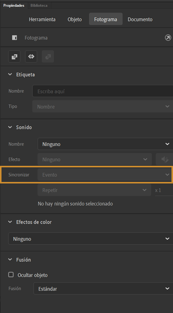 Opción de transmisión de audio