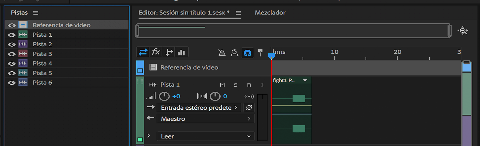 Utilice los controles básicos multipista de Adobe Audition