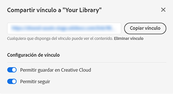 Cambiar la configuración de los vínculos