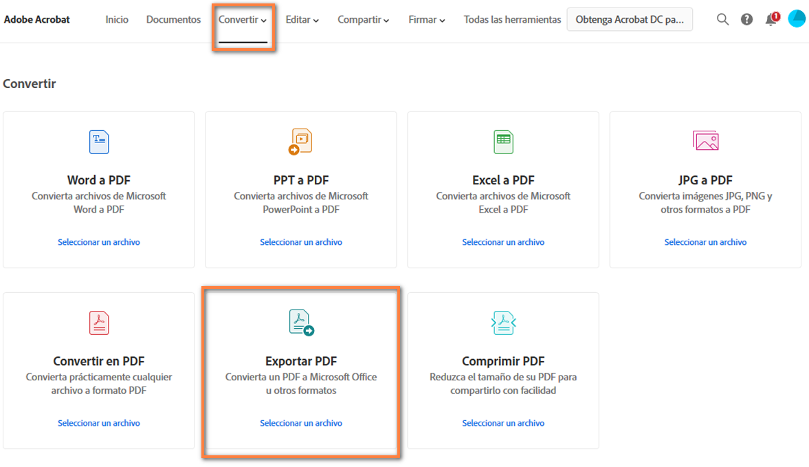 Exportar PDF A Word Excel En L nea