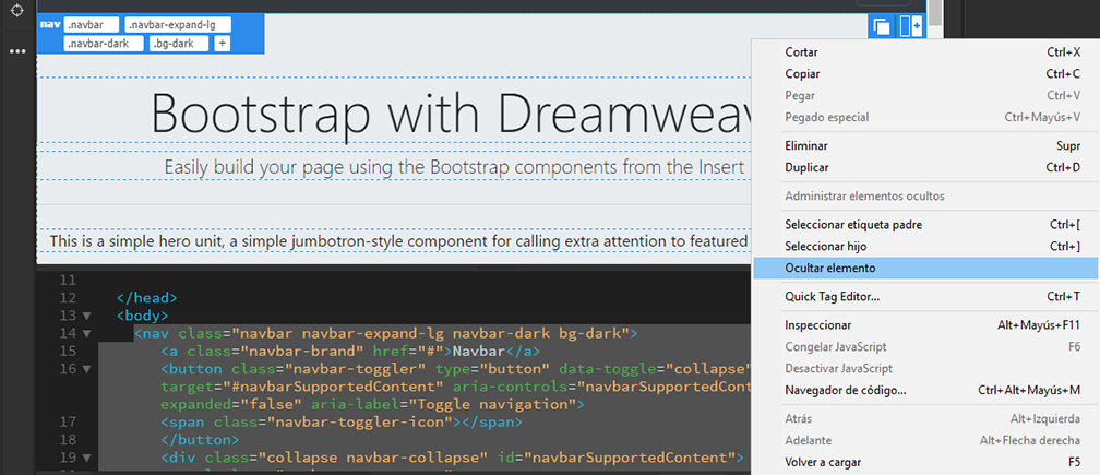 Как подключить bootstrap к dreamweaver