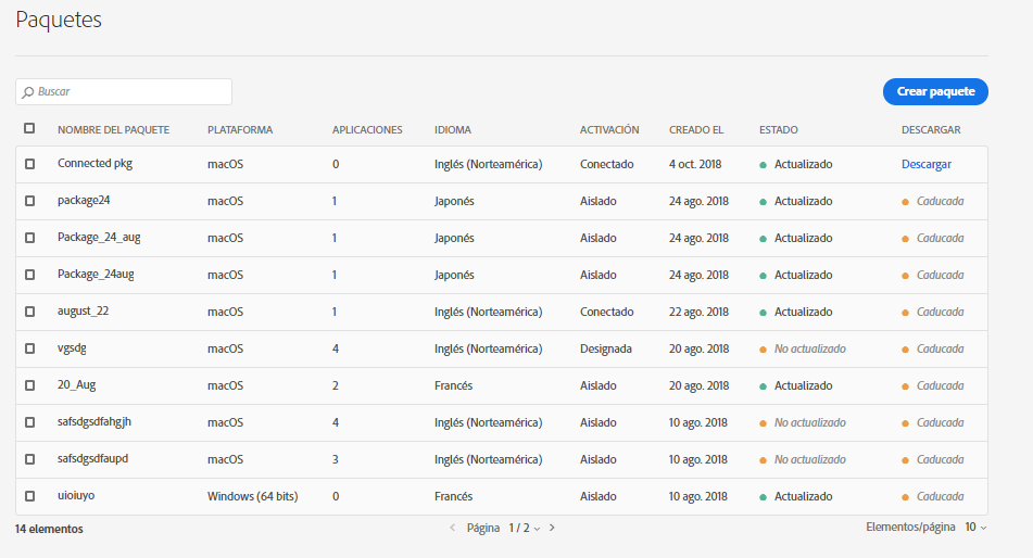 Crear paquetes de InDesign Server con Admin Console Crear paquetes de InDesign Server con Admin Console