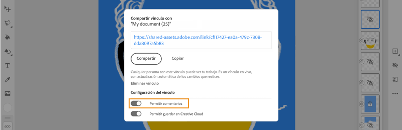 Comentarios en documentos en la nube: permitir comentarios