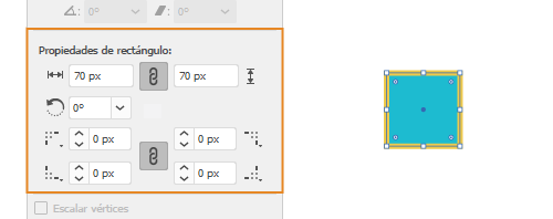 Propiedades de forma interactiva | Rectángulo y rectángulo redondeado