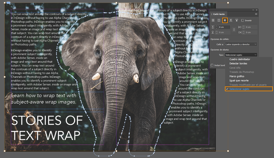 ceñido según el sujeto