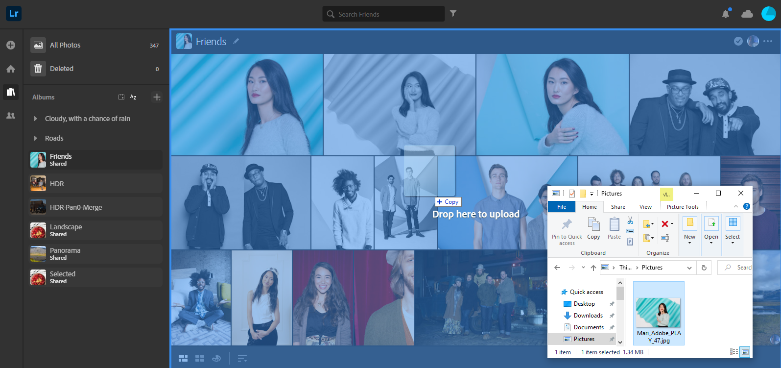 de arrastrar y soltar.