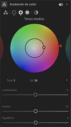Herramienta Gradación de color