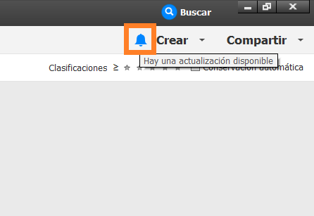 actualización disponible