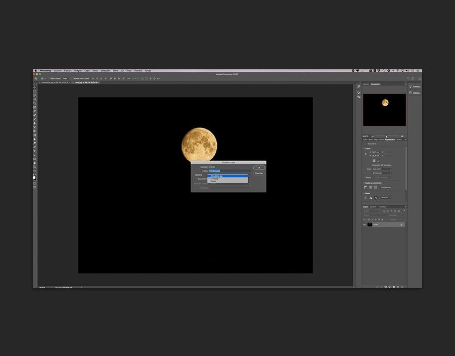 Close up of man's face and hair showing Select and Mask, the background is now showing as red