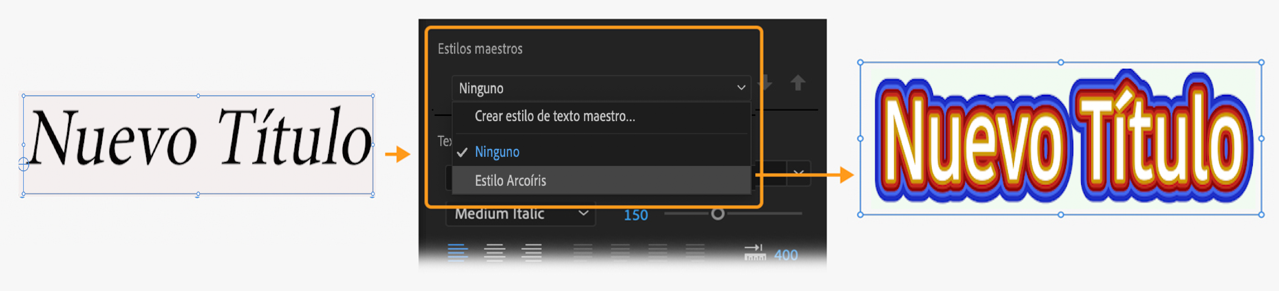 Aplicación de estilos maestros a los gráficos