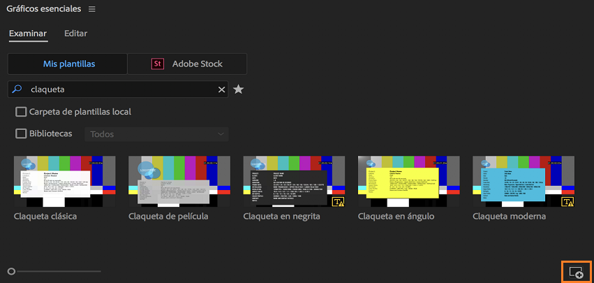 Instalar plantilla de gráficos animados