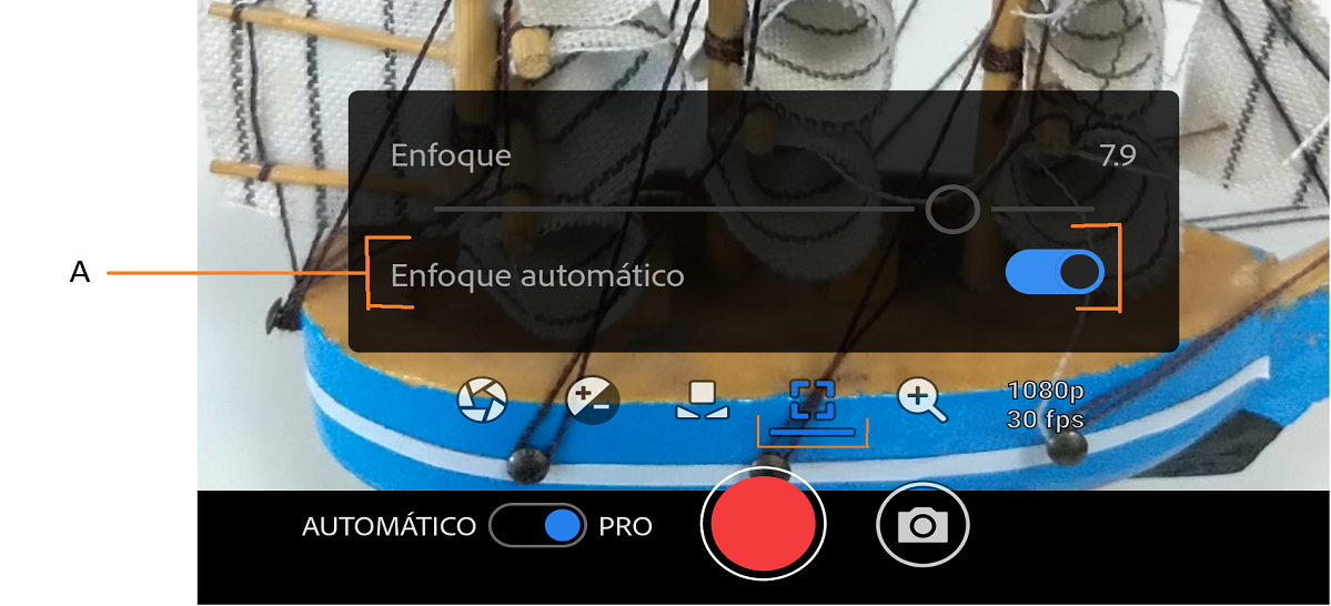 Opciones de enfoque profesionales en Premiere Rush