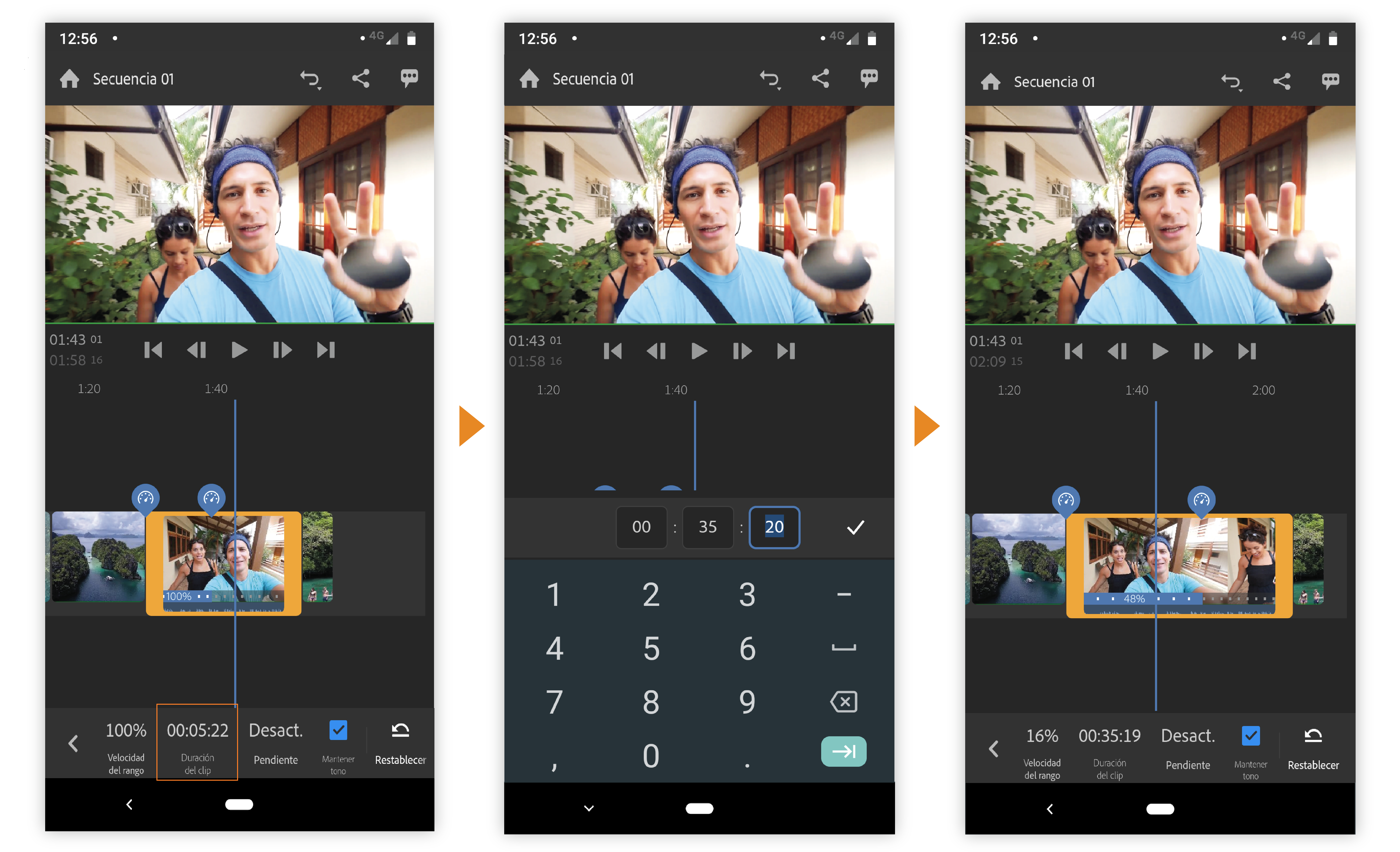 Ajustar la duración