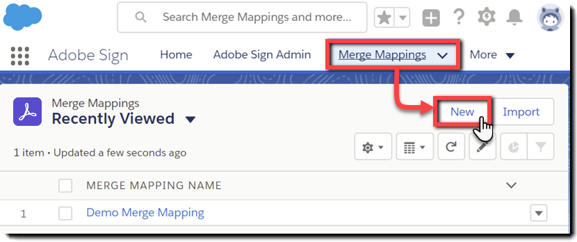 Nuevo mapa de combinación