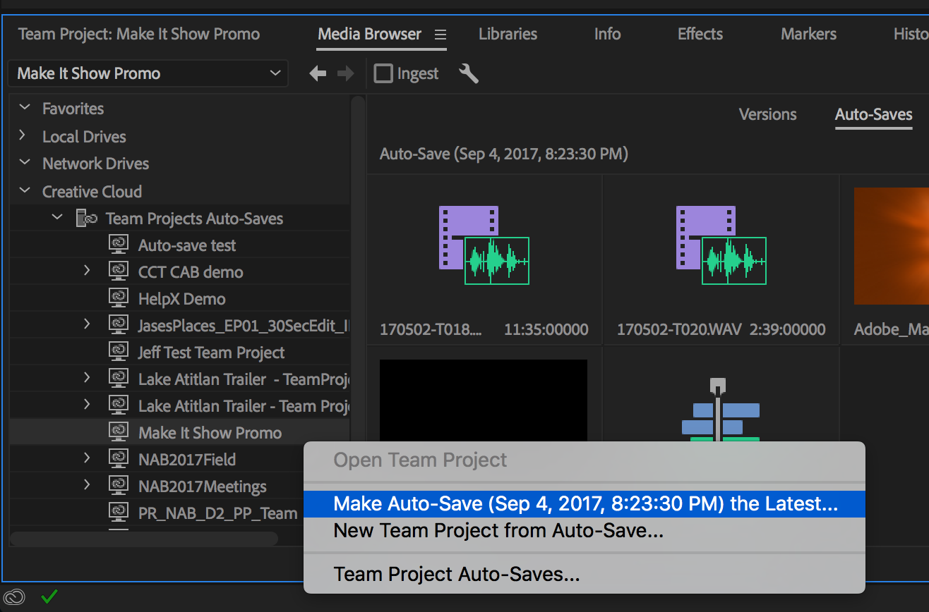 Convertir el guardado automático en la última versión