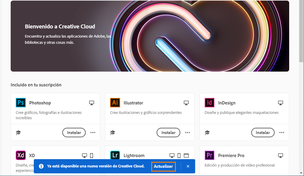 Hacer clic en Continuar para ejecutar las actualizaciones pendientes