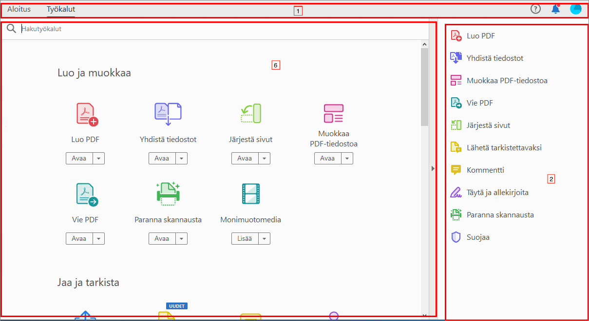 Työkalukeskuksen uudet VoiceOver-säilöt