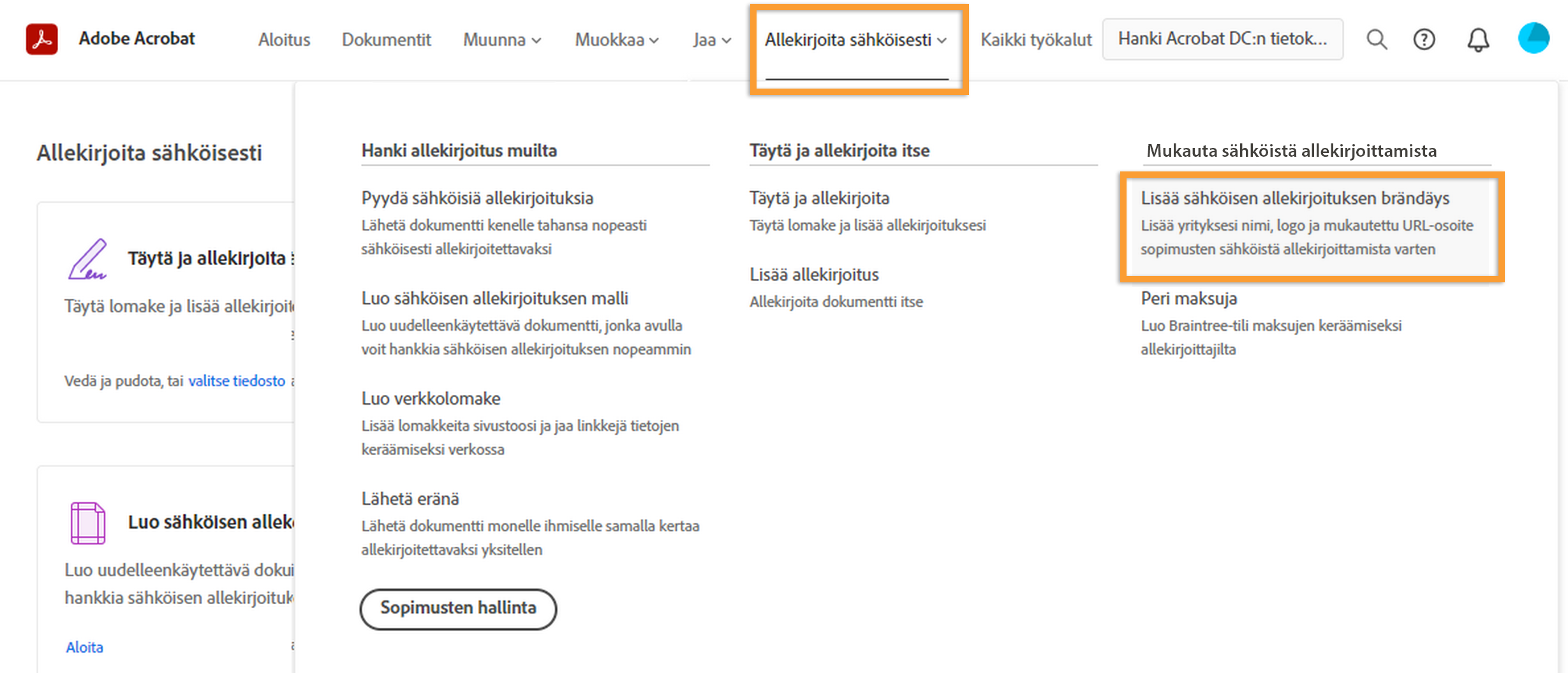 Brändäyksen lisääminen