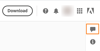 Jos haluat kommentoida jaettua resurssia, napsauta Kommentti-kuvaketta.