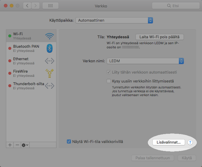 Macin määrittäminen toimimaan kirjastojen kanssa - Vaihe 3