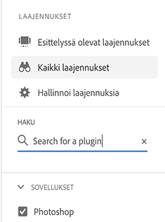 Etsi laajennuksia Marketplacesta Etsi laajennuksia Marketplacesta